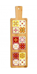 Tagliere in legno e ceramica - Tagliere Tile L