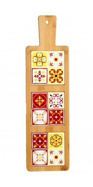Tagliere in legno e ceramica - Tagliere Tile L
