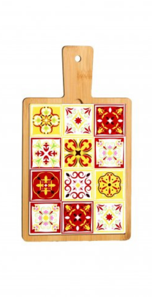 Tagliere in legno e ceramica